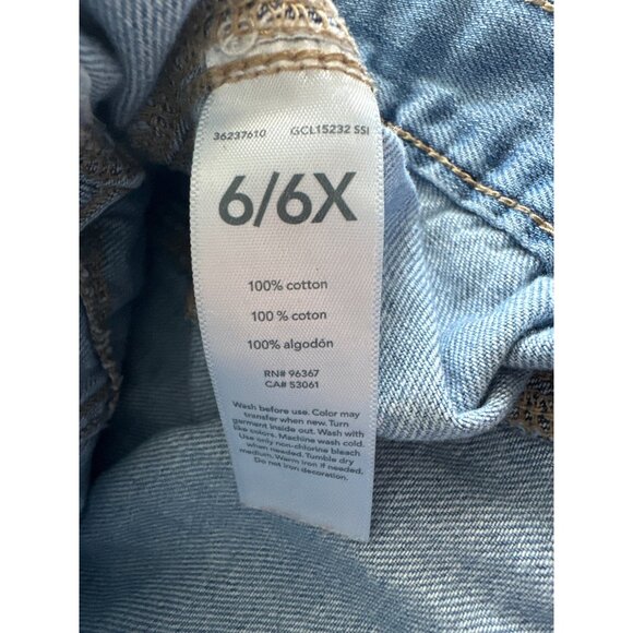 Oshkosh B'gosh Jean Jacket Button Up Cotton Vintage Light Denim Unlined Size 6X - Picture 3 of 7